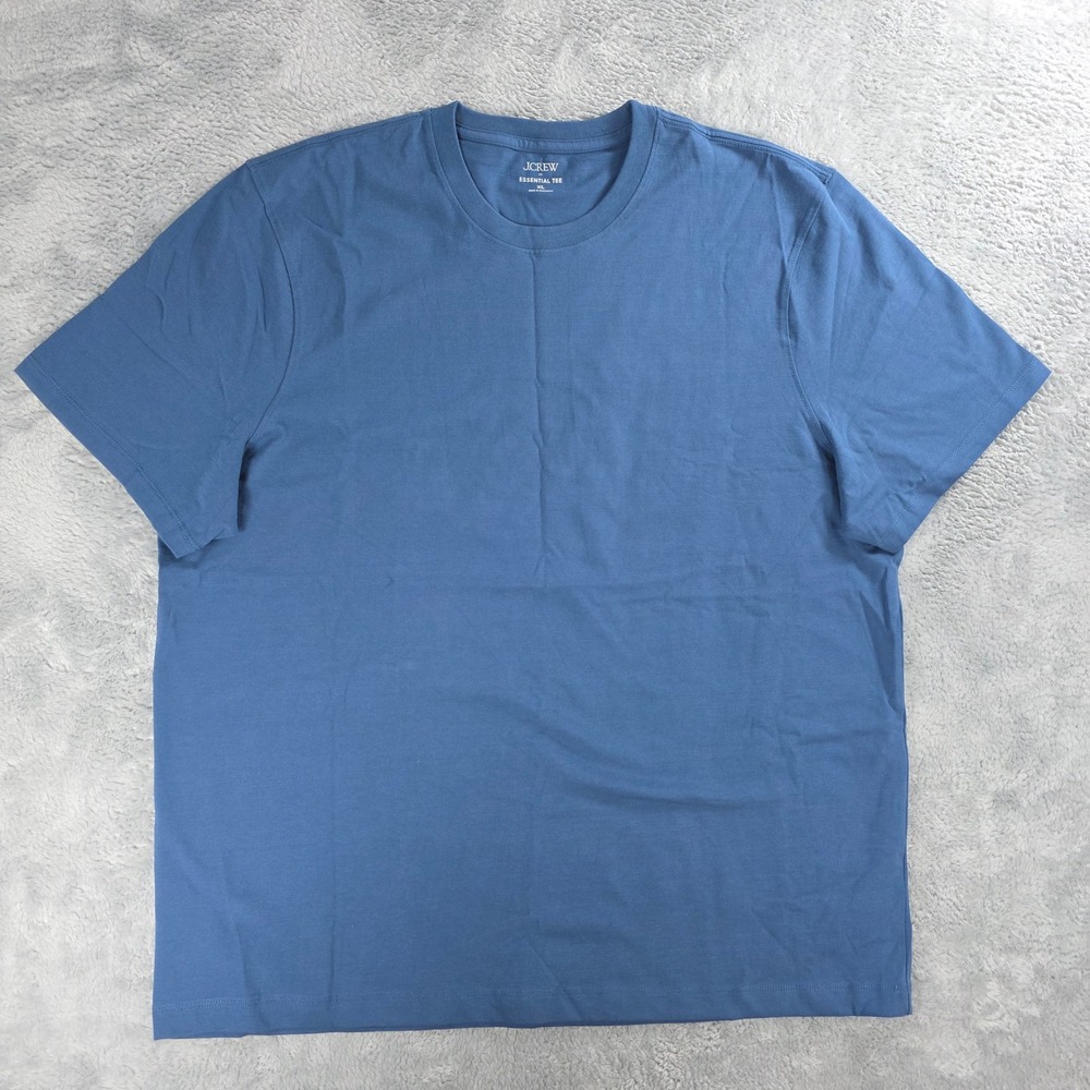 J.Crew Mens XL Blue Essential Tee Short Sleeve Crew Neck Cotton T-Shirt